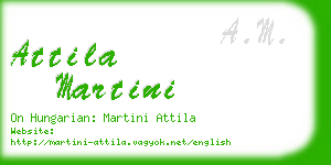 attila martini business card